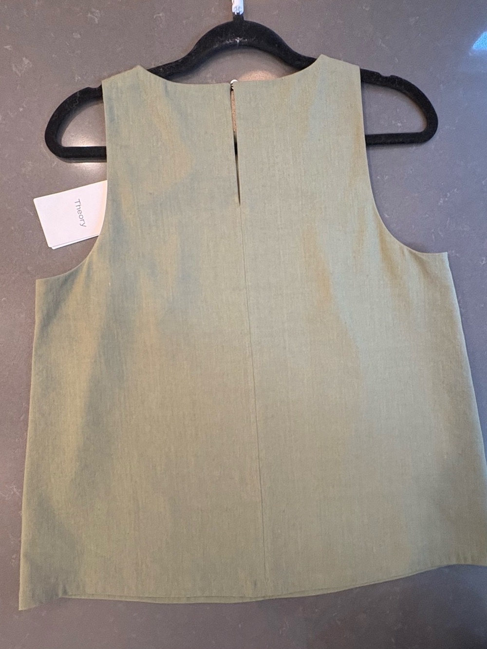 THEORY Racer Neck Shell Top in Fern - Picture 6 of 9